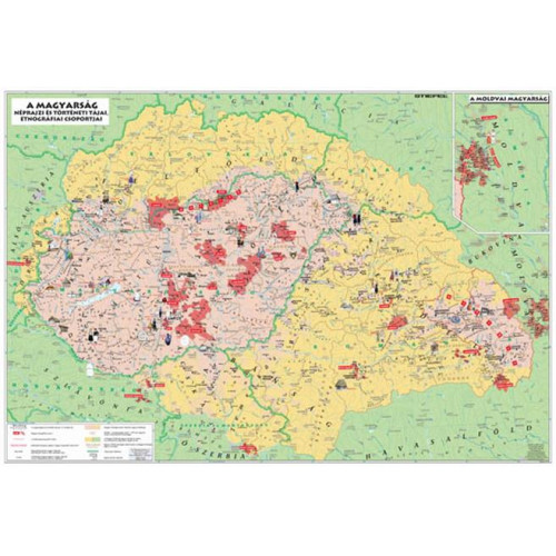 Stiefel Könyökalátét kétoldalas Magyarország néprajzi térkép