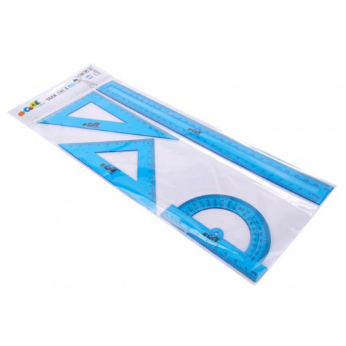 Cool By Victoria Vonalzókészlet műanyag 4 darabos kék