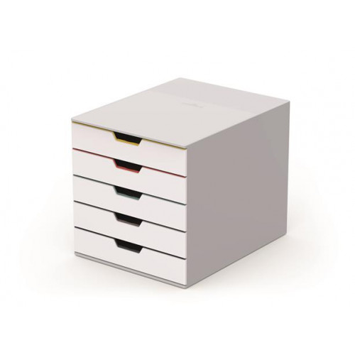 Durable Irattároló műanyag 5 fiókos VARICOLOR 5 fehér