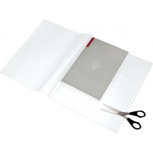 Füzet- és könyvborító áttetsző fényes felület állítható széllel öntapadó csíkkal 550x310mm PP Panta