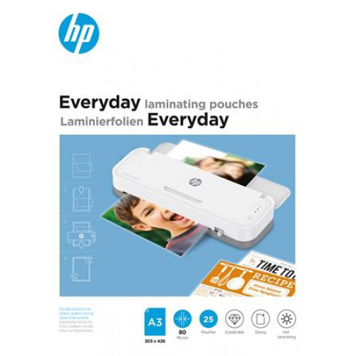 HP Meleglamináló fólia 80 mikron A3 fényes 25db Everyday