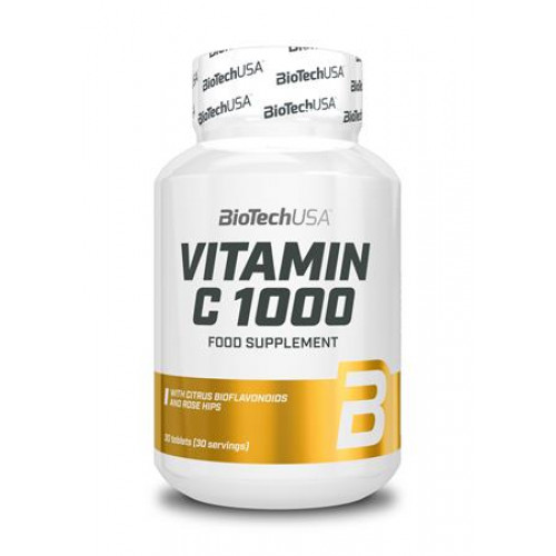 BioTechUSA Étrend-kiegészítő tabletta 30 tabletta 1000mg C-vitaminnal
