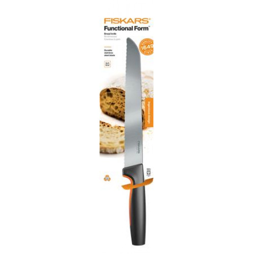 Fiskars Kenyérvágókés 21cm Functional Form fekete