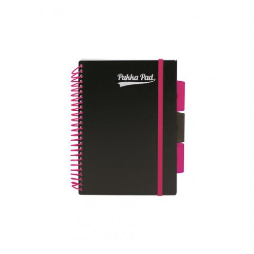 Pukka Pad Spirálfüzet A5 vonalas 100lap Neon black project book