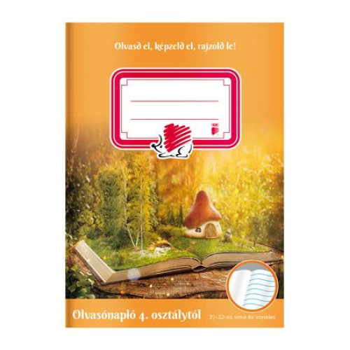 Ico Olvasónapló tűzött A5 32lap 4-8. osztály Süni