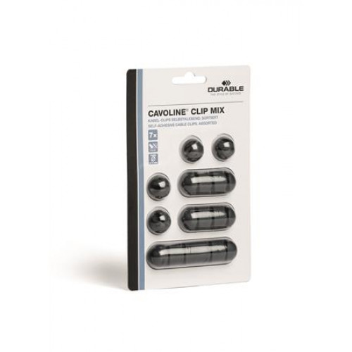 Durable Kábelrendező tappancs öntapadó CAVOLINE Clip mix szürke