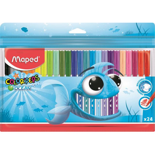 Maped Filctoll készlet 2mm kimosható Color Peps Ocean 24 különböző szín