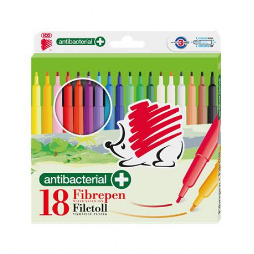 Ico Filctoll készlet 1mm antibakteriális Süni 300 18 különböző szín