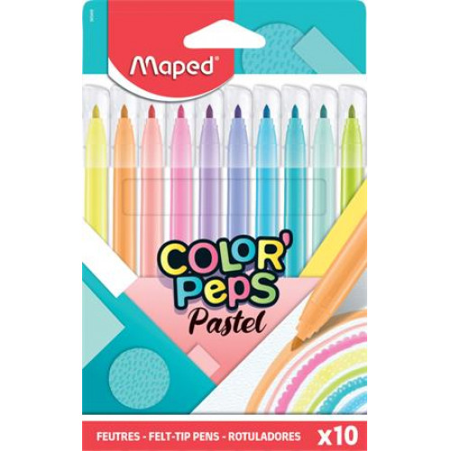 Maped Filctoll készlet 2,8mm kimosható Color Peps Pastel 10 pasztell szín