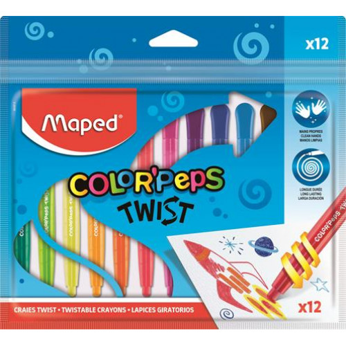 Maped Zsírkréta kitekerhető Color Peps 12 különböző szín