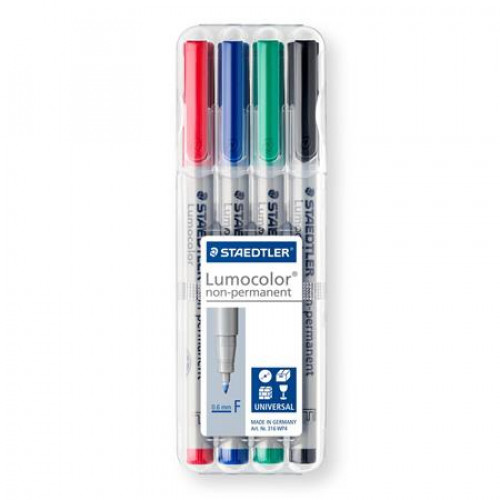 Staedtler Alkoholmentes marker készlet OHP 0,6mm 316 F 4 különböző szín