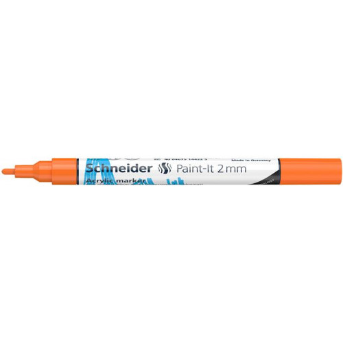 Schneider Akril marker 2mm Paint-It 310 narancssárga