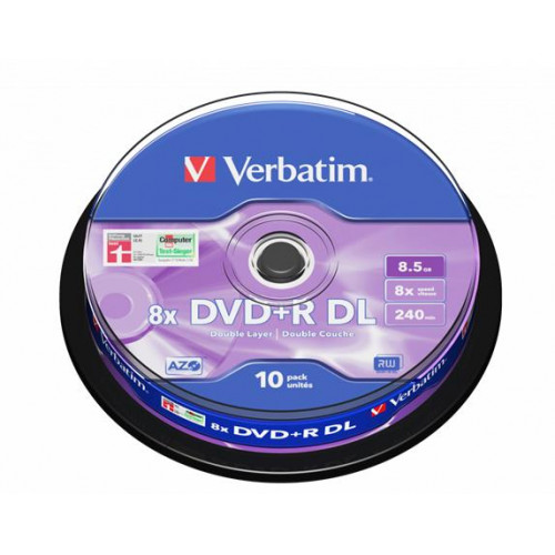 Verbatim DVD+R lemez kétrétegű 8,5GB 8x hengeren Double Layer