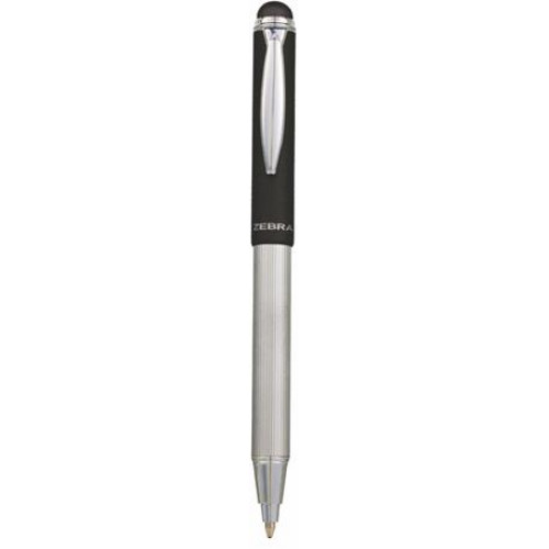Zebra Golyóstoll 0,24mm teleszkópos acél grafitszürke tolltest Telescopic Metal Stylus kék