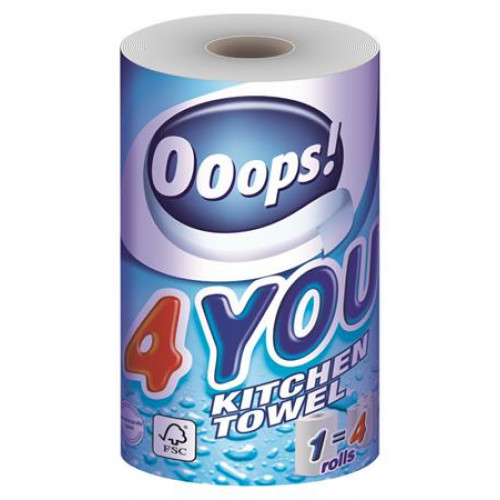 Ooops Háztartási papírtörlő 2 rétegű 200 lap 4You