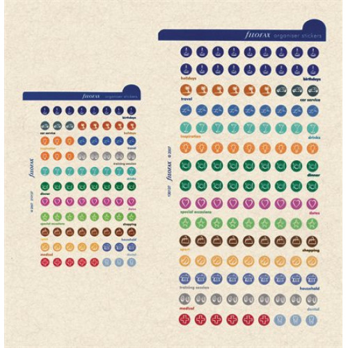 Filofax Kalendárium betét öntapadó szervezőcímke nagy színes