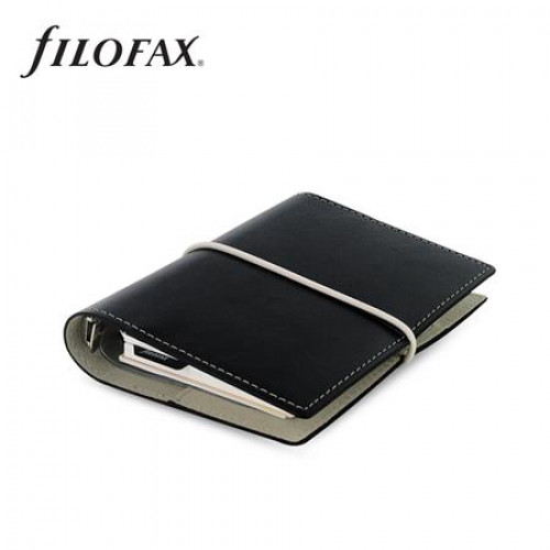 Filofax Kalendárium gyűrűs betétlapokkal pocket méret Domino fekete