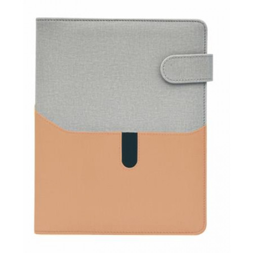 Saturnus Kalendárium gyűrűs betétlapokkal M műbőr 229 szürke-lazac