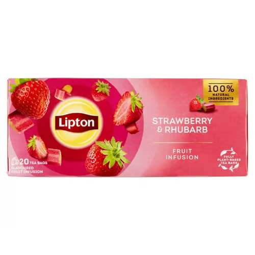 Lipton Gyümölcstea 20x1,6g eper-rebarbara