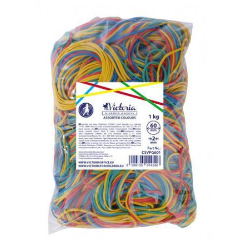 Victoria Postázógumi 60X2mm 1 kg vegyes színű