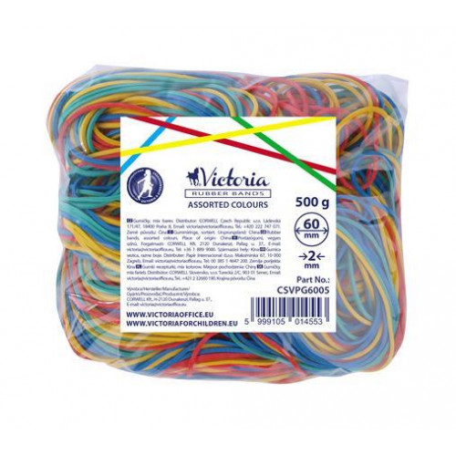 Victoria Postázógumi 60X2mm 0,5 kg vegyes színű