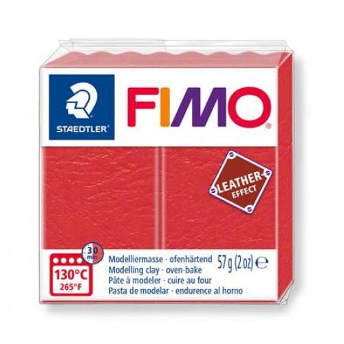 Fimo Gyurma 57g égethető Leather Effect dinnyepiros