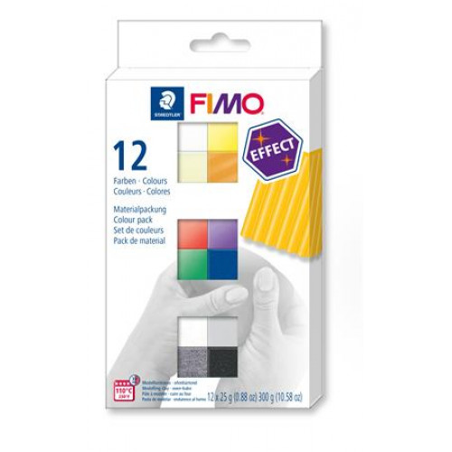 Fimo Gyurma készlet 12x25g égethető Effect Colours 12 különböző szín