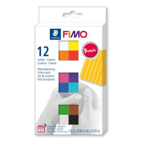 Fimo Gyurma készlet 12x25g égethető Soft Basic 12 különböző szín
