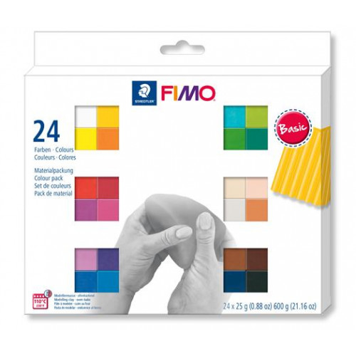 Fimo Gyurma készlet 24x25g égethető Soft Basic 24 különböző szín