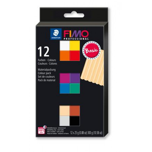 Fimo Gyurma készlet égethető 12x25g Professional Basic 12 különböző szín