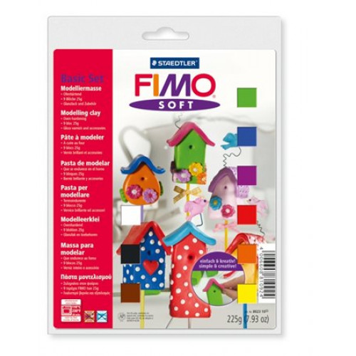 Fimo Gyurma készlet 9x25g égethető Soft Basic 9 különböző szín