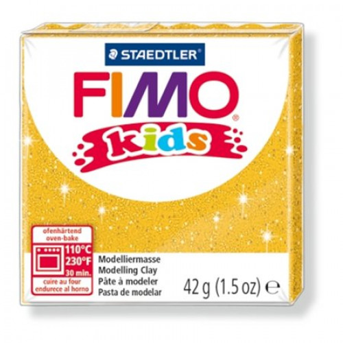 Fimo Gyurma 42g égethető Kids glitteres arany