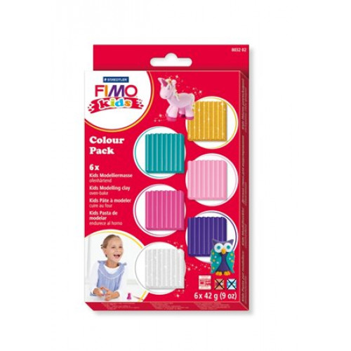 Fimo Gyurma készlet 6x42g égethető lányoknak Kids Color Pack 6 különböző szín