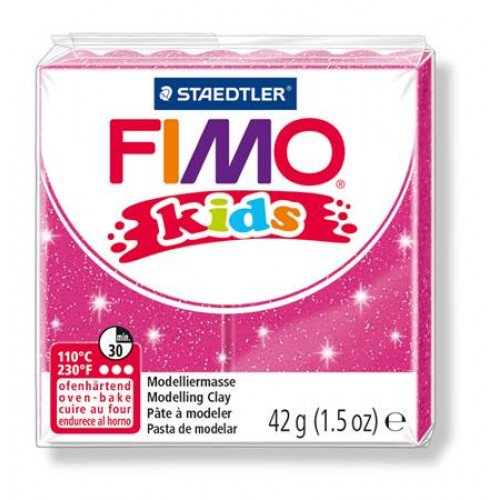 Fimo Gyurma 42g égethető Kids glitteres rózsaszín