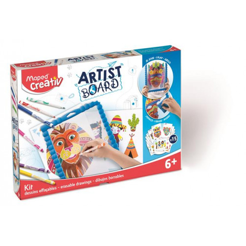 Maped Creativ Kreatív készségfejlesztő tábla átlátszó törölhető Artist Board kalandos világ