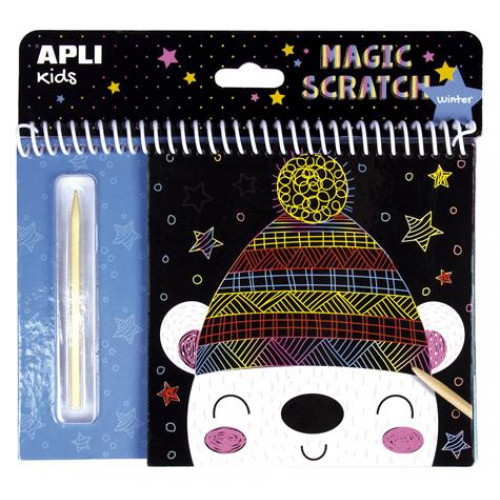 Apli Varázsfüzet Magic Scratch Winter téli mintákkal