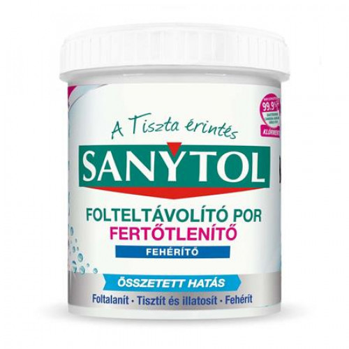 Sanytol Folteltávolító- és fertőtlenítő por 450g fehér ruhákhoz