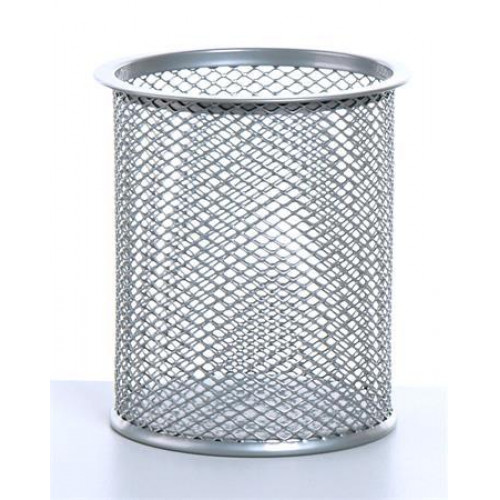 Írószertartó fémhálós ezüst