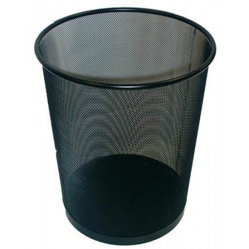 Papírkosár fémhálós fekete
