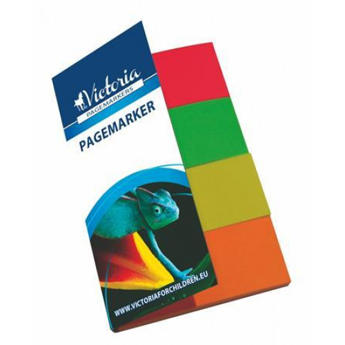 Victoria Jelölőcímke papír 4x40lap 20x50mm vegyes szín