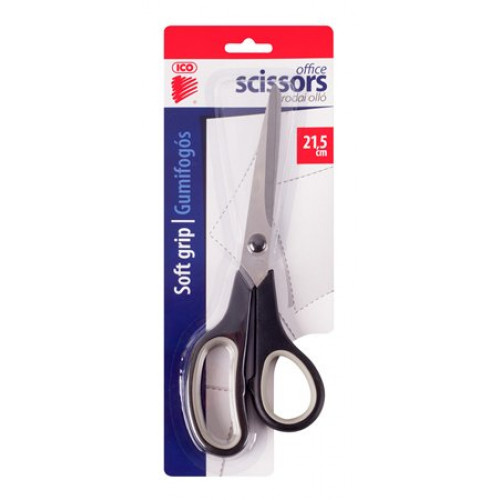 Ico Olló irodai 21,5cm gumifogós fekete