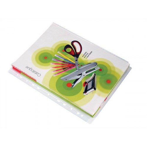 Victoria Katalógustartó genotherm lefűzhető A4 100 mikron víztiszta 20mm