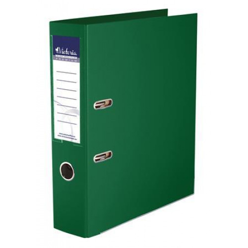 Victoria Iratrendező 75mm A4 zöld élvédő sínnel Premium