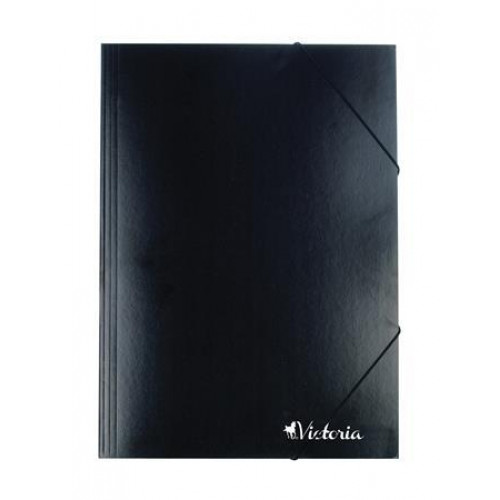 Victoria Gumis mappa karton A4 320gr fekete