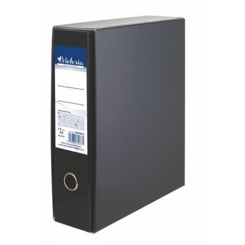 Victoria Tokos iratrendező 75mm A4 karton fekete