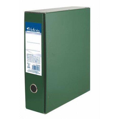 Victoria Tokos iratrendező 75mm A4 karton sötétzöld