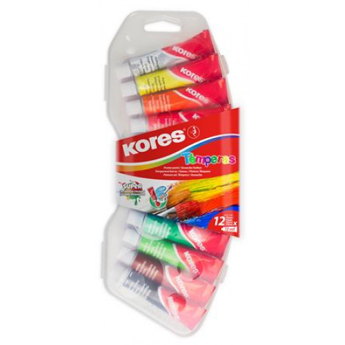 Kores Tempera készlet 12ml 12 különböző szín