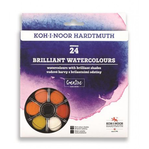 Koh-I-Noor Vízfesték 24 darabos 22,5mm Brillant