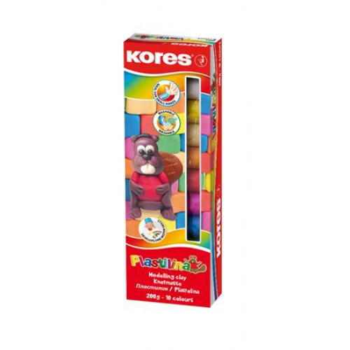 Kores Gyurma 200g 10 szín Plastilina