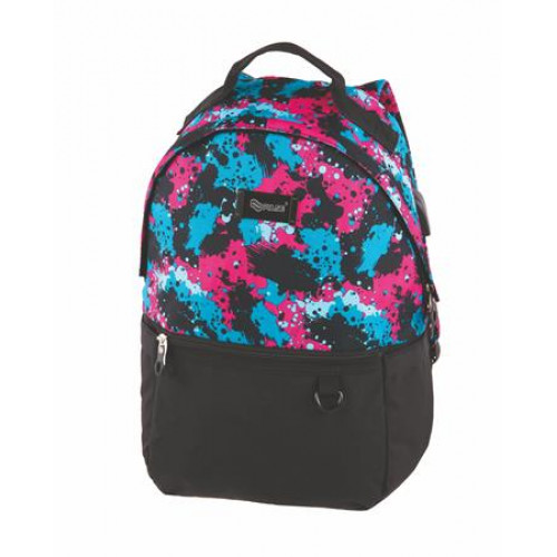 Pulse Hátizsák notebook tartóval Cloud fekete-színes foltok